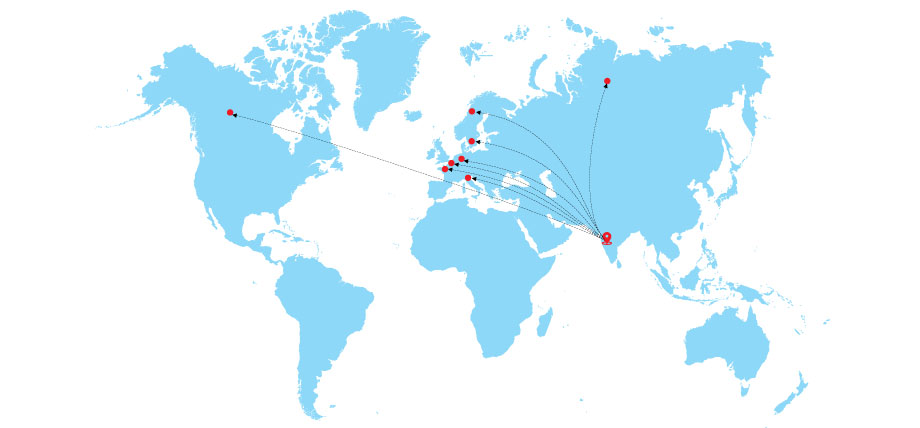 Export Countries Map